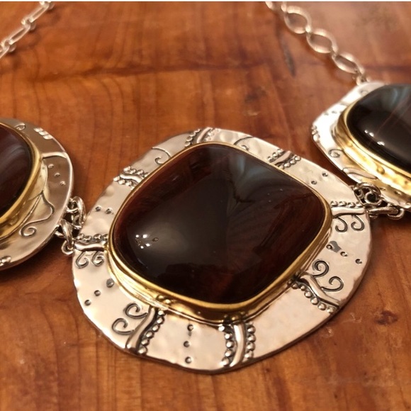 Stunning Silpada Sterling Silver and Tiger’s Eye Necklace N3346 - Picture 9 of 9